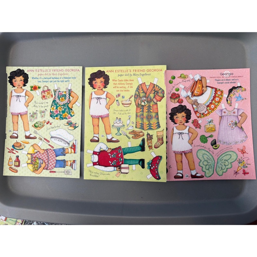 Mary Engelbreit Ann Estelle Friend Georgia Paper Doll Uncut Sheets Lot of 3